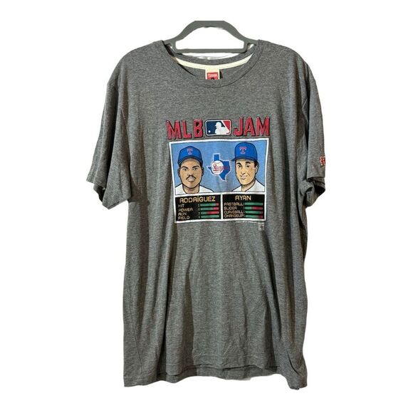 Homage Vintage Inspired MLB Jam T-Shirt Men's XL Gray Rodriguez Ryan Graphic Tee - Picture 2 of 9